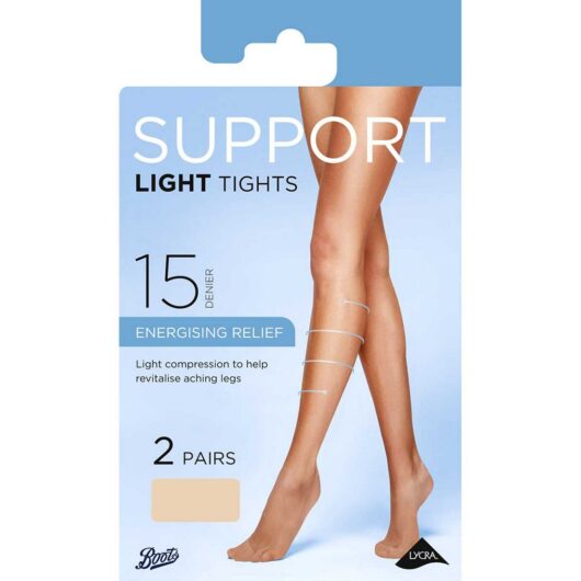 Boots Light Support Tights Nude Large 2Pp